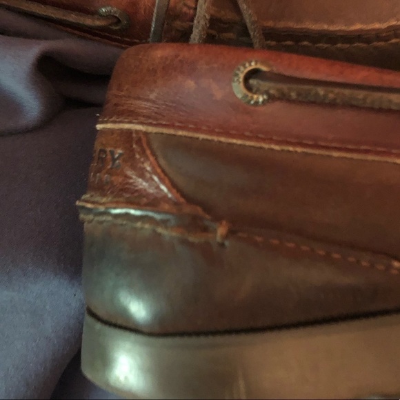 Sperry Top-Siders Brown Leather Lace Up Boat Shoes
